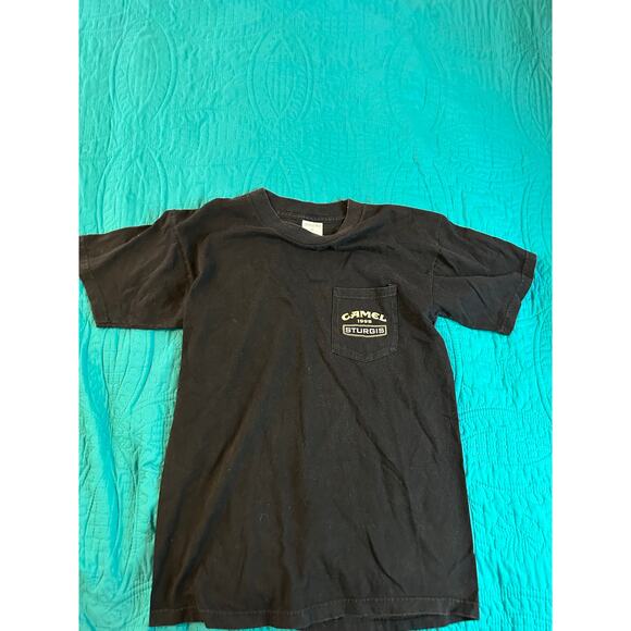American Born Other - Vintage American Born Adult Medium 1998 Sturgis Camel Tee Black Short Sleeve